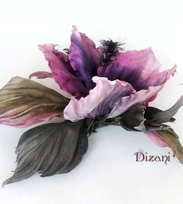 Hibiscus from silk