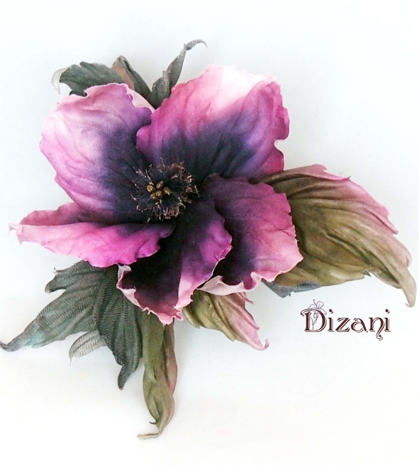 Hibiscus from silk