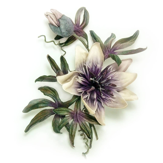 Passionflower from silk